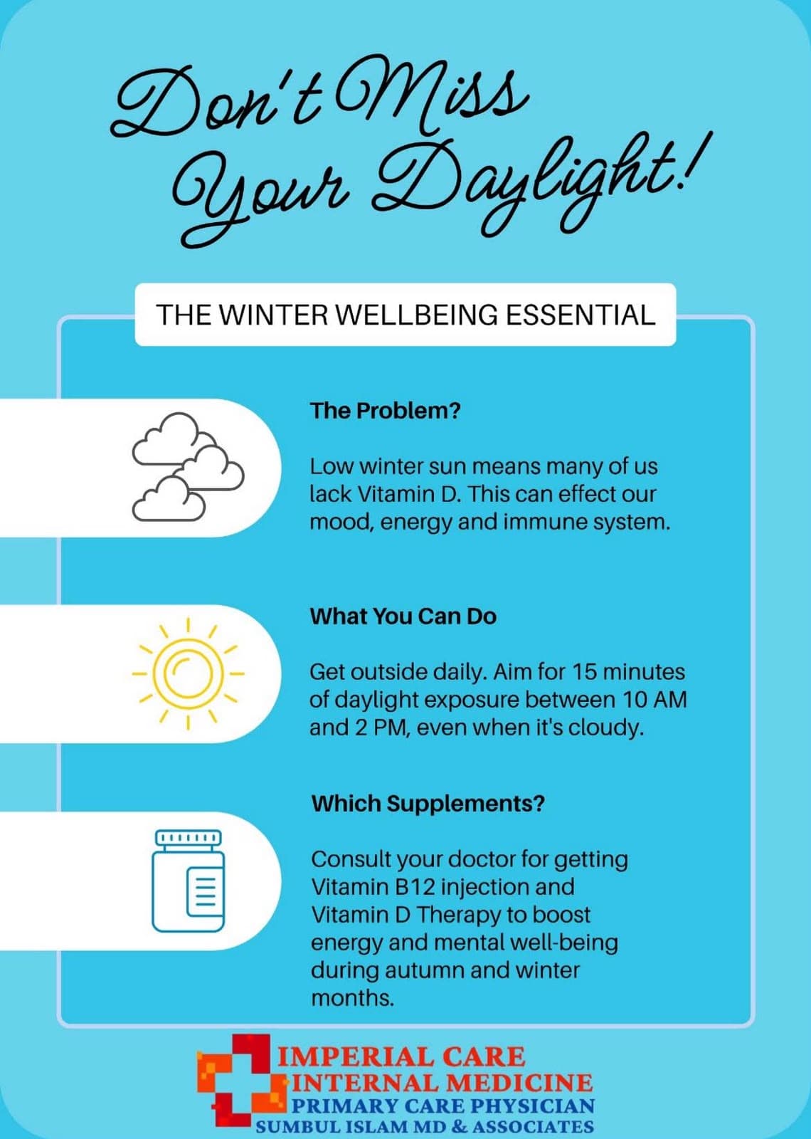 Winter wellness tips flyer