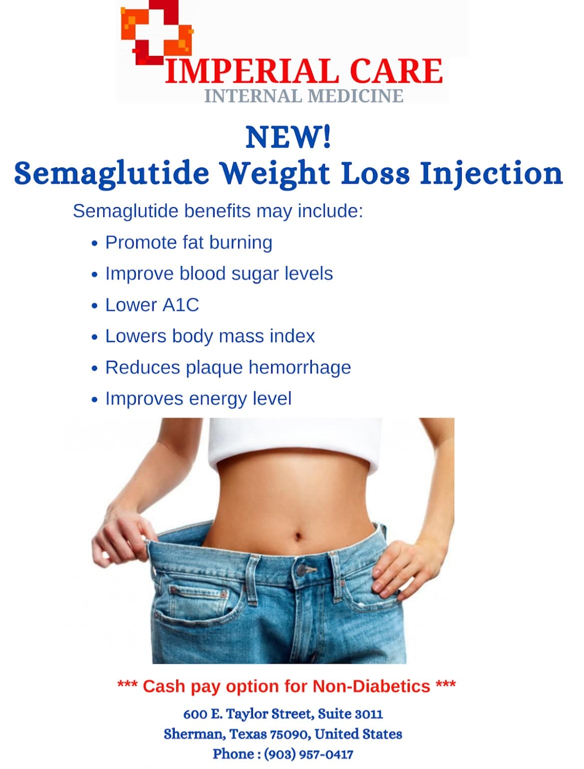 Semaglutide weight loss flyer